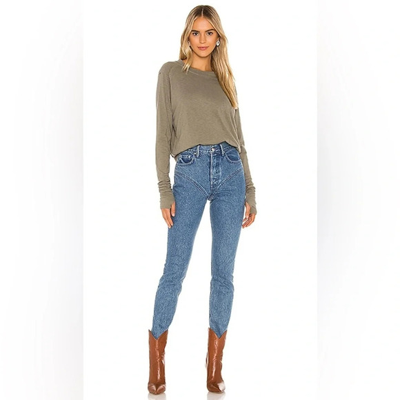 WE THE FREE Arden Tee in Army Green - Picture 3 of 10